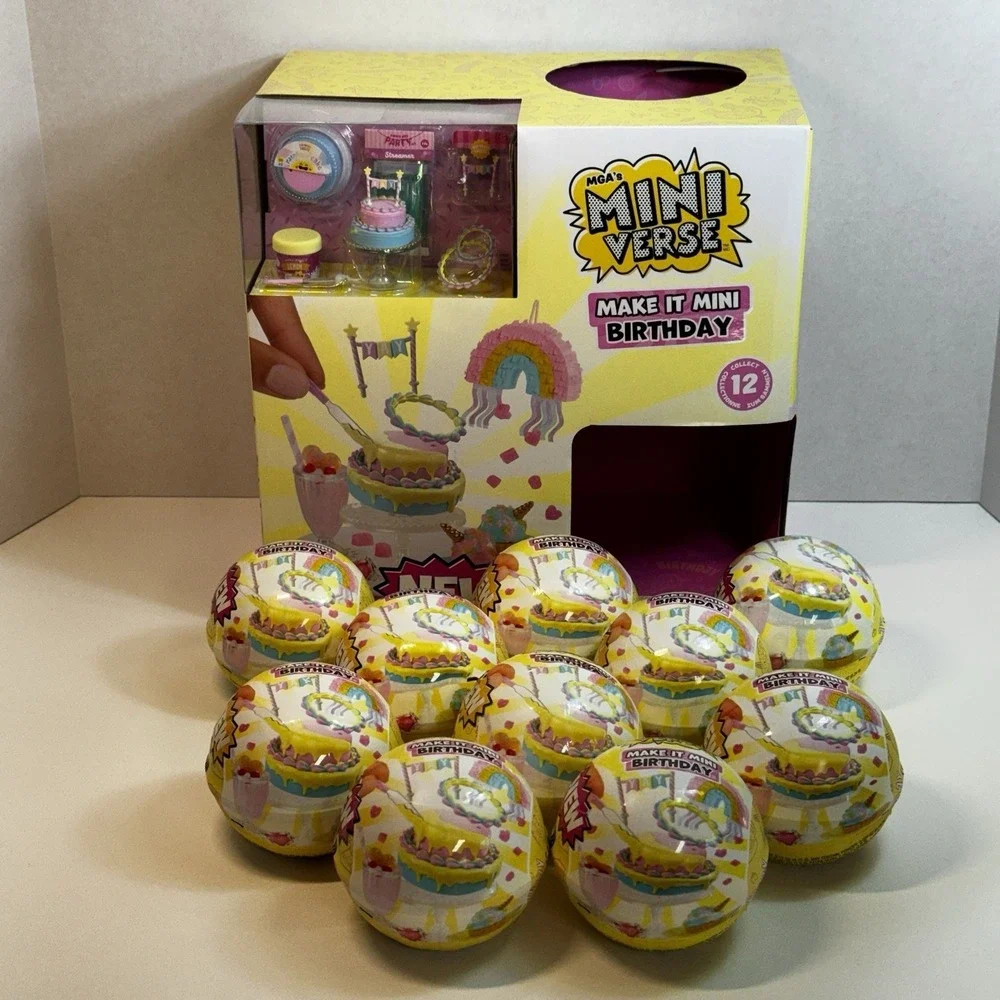 MGA Miniverse Make It Mini Birthday Series 1 Display Box + 10 NEW sealed balls - Picture 1 of 7